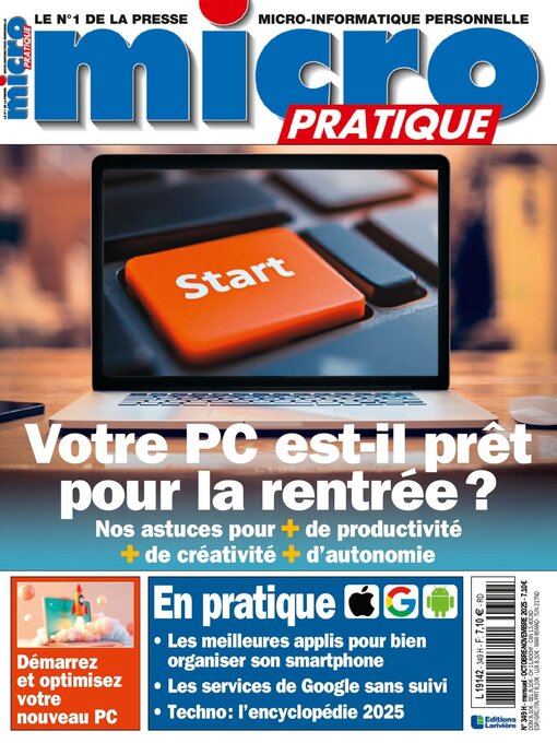 Détails du titre pour Micro Pratique par Editions Lariviere SAS - Disponible